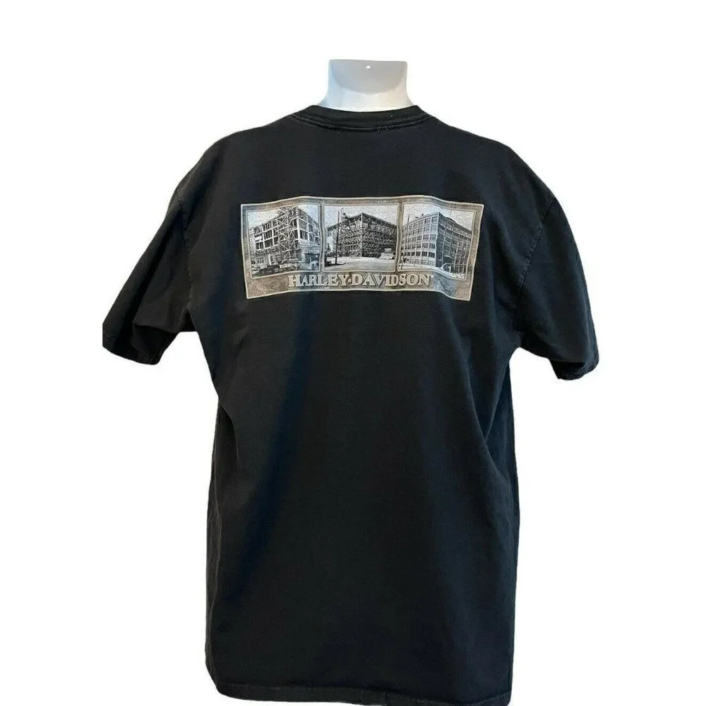 Men's L Harley Davidson T Shirt 3700 W Juneau Ave Milwaukee WI Corporate HQ 100